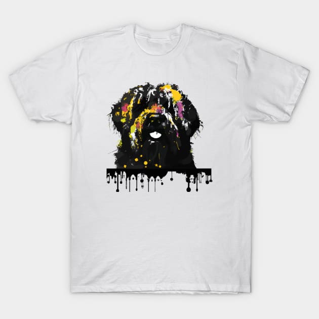 Black Russian Terrier Dog T-Shirt by Furrban